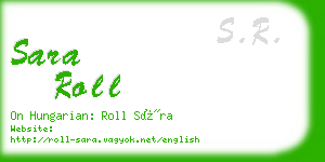 sara roll business card